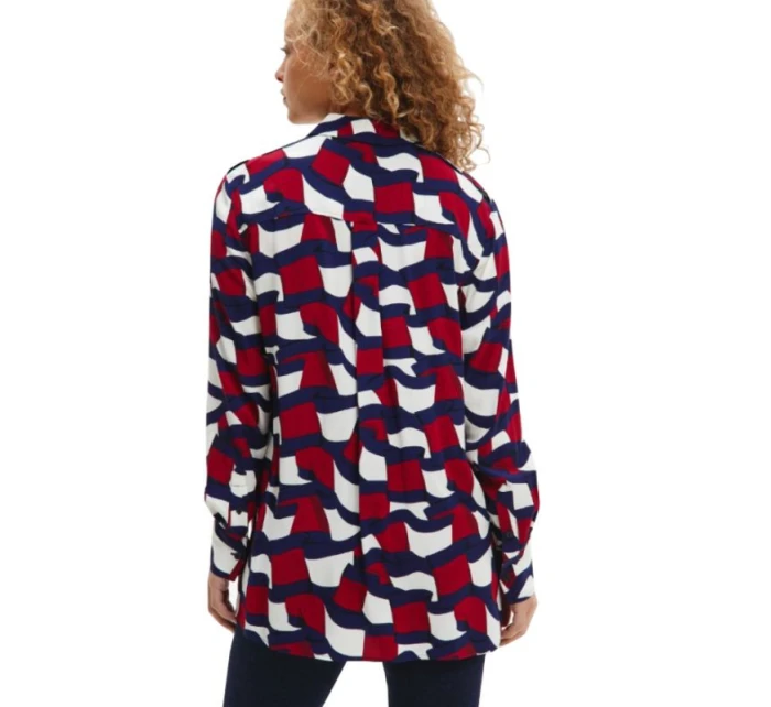 Tommy Hilfiger Viskózová košile W WW0WW31447 Tommy Hilfiger Viskózová košile W WW0WW31447
