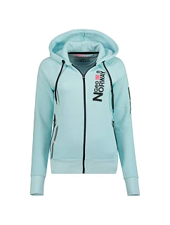 Dámská mikina s kapucí Geographical Norway Fabuleuse EO Lady 100 BLEU CIEL (WU5303F/GNO-SKY BLUE)