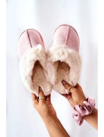 Dámské Pantofle s Kožešinou Růžové model 21563560 - Boto Dámské Pantofle s Kožešinou Růžové model 21563560 - Boto