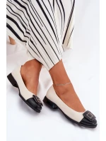 Kožené Baleríny S Dekorací D&A model 21691015 Béžové - S.Barski