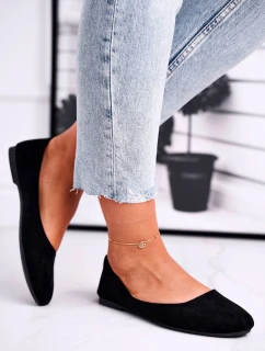 Dámské semišové baleríny černé model 21512735 - EVENTO