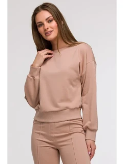 model 21047191 Mikina s otevřenými zády mocca - BeWear