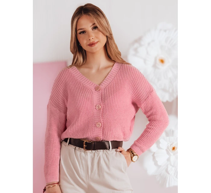 Dámský oversize žebrovaný svetr SWEETDREAM růžový FashionStreet MY2460