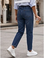 Dámské džíny Mom Fit s elastickým pasem, modré, FashionStreet UY3102