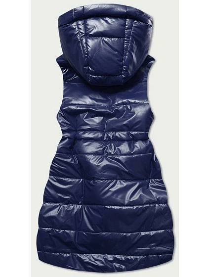 Tmavě modrá lesklá vesta s kapucí model 16807284 - S'WEST