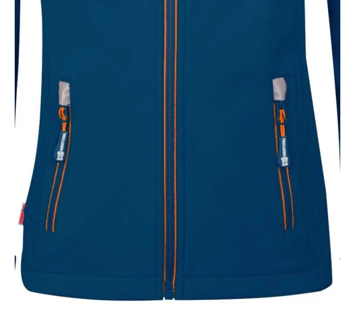 Trollkids Dětská softshellová bunda Trollfjord Jacket s kapucí modrá (161-142)