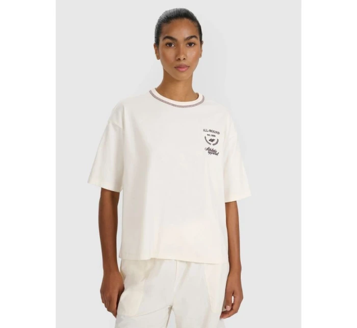 Dámské tričko oversize s potiskem model 21882739 - 4F