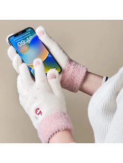 Dámské zimní rukavice na telefon se a vánočním - dámské model 22083409