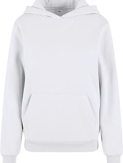 Build your Brand BY 289 Dámská oversize mikina s kapucí "Fluffy" 56.0289 white