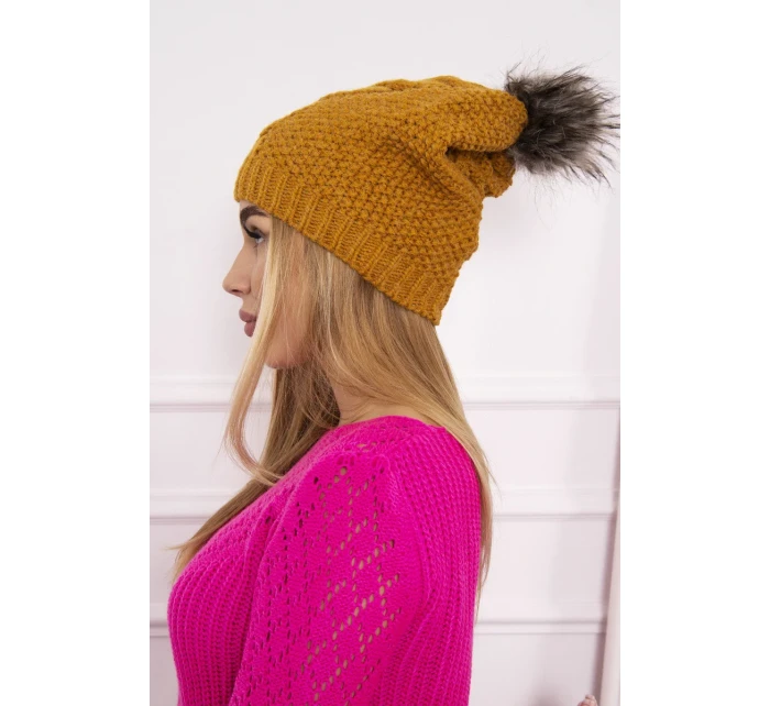 Sandra K210 hořčicová fleecová čepice Sandra K210 hořčicová fleecová čepice