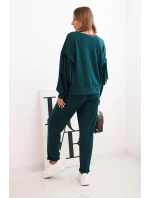 Dámský komplet máslový s třásněmi na rukávech mořský Dámský komplet máslový s třásněmi na rukávech mořský