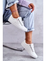 Dámské tenisky Kožené Big Star KK274005 Bílé Dámské tenisky Kožené Big Star KK274005 Bílé