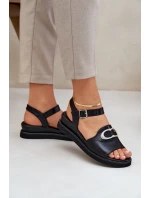 Dámské Sandály Na Klínu S Ozdobou Černé model 21685264 - Boto Dámské Sandály Na Klínu S Ozdobou Černé model 21685264 - Boto