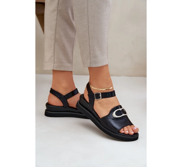 Dámské Sandály Na Klínu S Ozdobou Černé model 21685264 - Boto Dámské Sandály Na Klínu S Ozdobou Černé model 21685264 - Boto