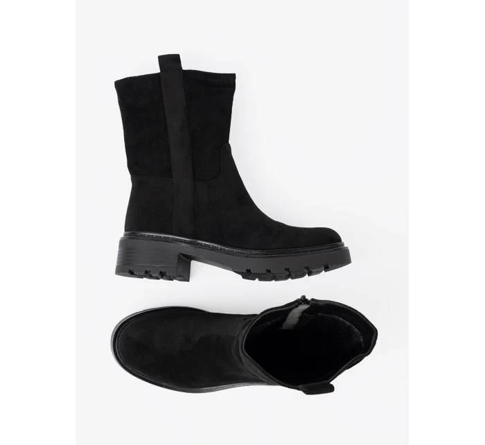 Trendy kotníčkové boty dámské černé platforma Trendy kotníčkové boty dámské černé platforma