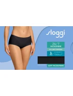 sloggi 24/7 Microfibre Midi C3P - BLACK - SLOGGI BLACK - SLOGGI