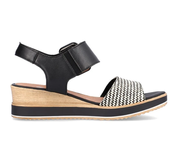 Remonte W RKR646 kožené sandály na platformě