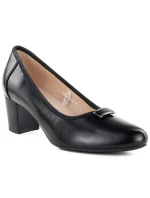 Černé lodičky na jehlovém podpatku model 22015101 - VINCEZA