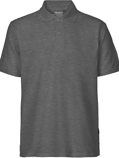 O Pánské piqué polo z bio bavlny dark heather model 22503652 - Neutral