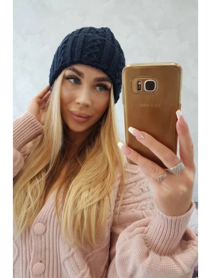 Kšiltovka s ohrnovacím lemem Marzena K206 navy blue Kšiltovka s ohrnovacím lemem Marzena K206 navy blue