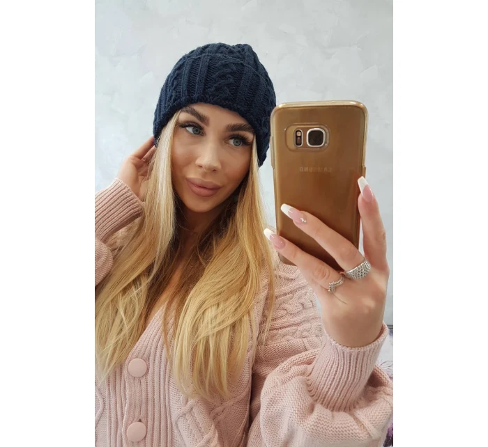 Kšiltovka s ohrnovacím lemem Marzena K206 navy blue Kšiltovka s ohrnovacím lemem Marzena K206 navy blue