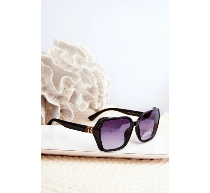 Dámské černé sluneční brýle s UV400 ochranou