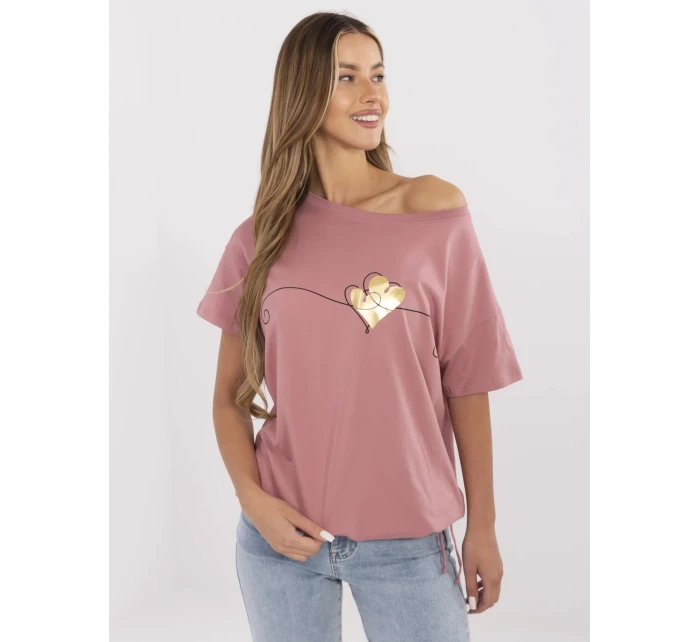 T shirt CLM TS model 21121818 ciemny różowy - FPrice