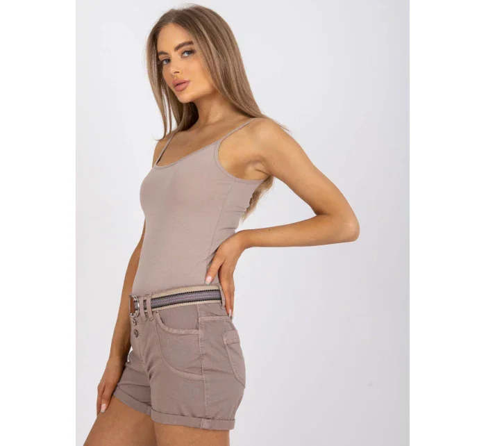 Šortky D63990Z62190K tmavě lila