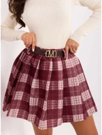 Spódnica MI SD model 21389032 bordowy - FPrice Spódnica MI SD model 21389032 bordowy - FPrice