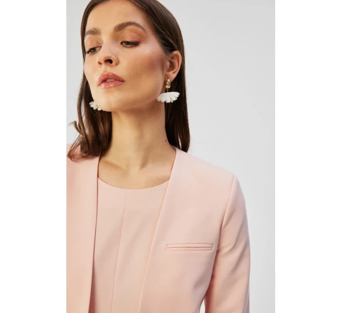 S368 Blejzr s otevřenou přední částí - pudrový S368 Blejzr s otevřenou přední částí - pudrový