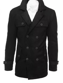 Pánský černý kabát Dstreet CX0431