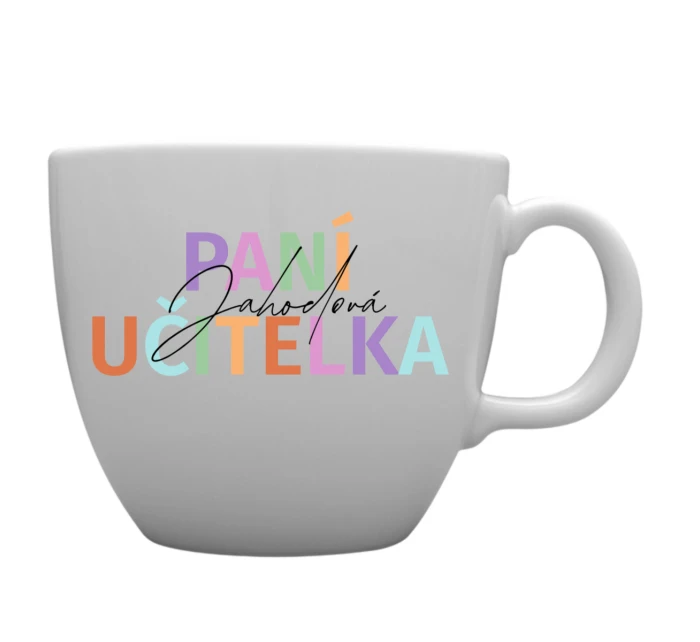 Personalizovaný MEGA XXL keramický hrnek 1000 ml pro paní učitelku/pana učitele
