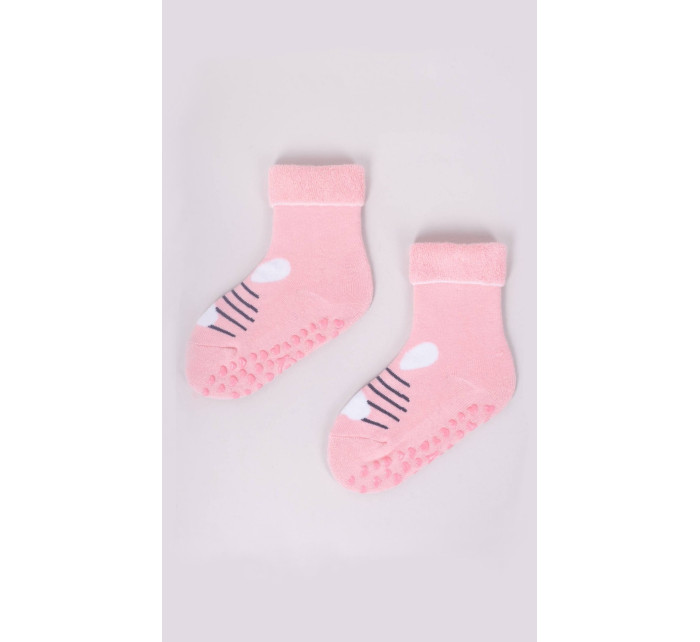 Dívčí ponožky YO! Girls SKF-0005G Froté, Ohrnuté ABS 17-26