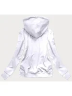 Bílá dámská sportovní mikina s potiskem model 16150020 - Ambitionfly Bílá dámská sportovní mikina s potiskem model 16150020 - Ambitionfly