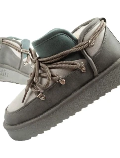 D.Franklin dámské sněhule zimní módní zateplené boty šedé dámské