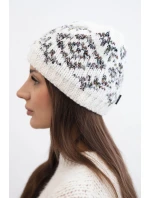 Dámská zimní vlněná čepice s ozdobnými krystalky K399 černá