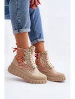 Vysoké Semišové Tenisky Bežové model 21650673 - Boto Vysoké Semišové Tenisky Bežové model 21650673 - Boto