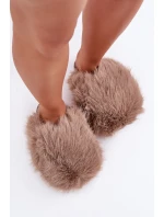 Dámské Kožešinové Pantofle Tmavě Béžové Wladisa Dámské Kožešinové Pantofle Tmavě Béžové Wladisa