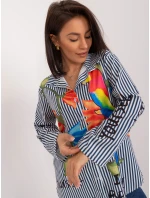 Koszula DHJ KS biało granatowy model 21215665 - FPrice Koszula DHJ KS biało granatowy model 21215665 - FPrice