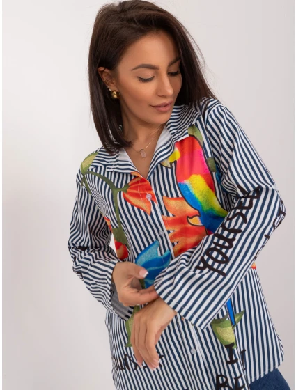 Koszula DHJ KS biało granatowy model 21215665 - FPrice Koszula DHJ KS biało granatowy model 21215665 - FPrice