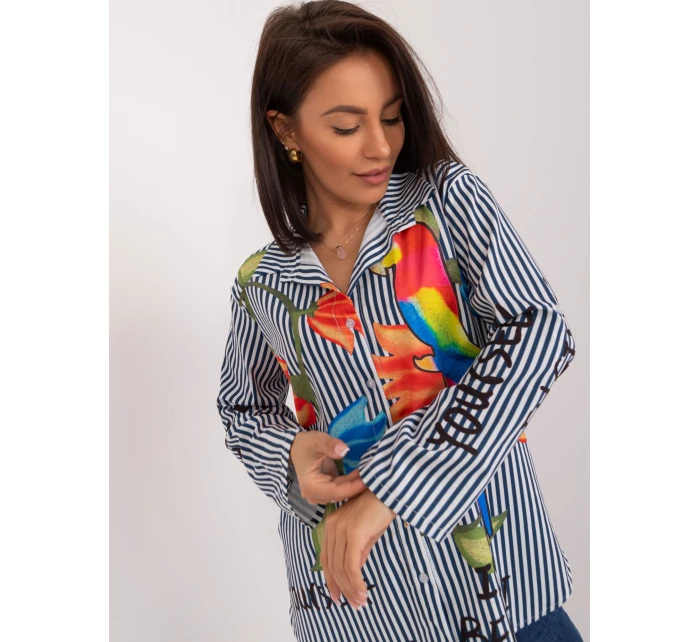 Koszula DHJ KS biało granatowy model 21215665 - FPrice Koszula DHJ KS biało granatowy model 21215665 - FPrice