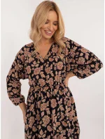 Sukienka DHJ SK czarno beżowy model 20572122 - FPrice Sukienka DHJ SK czarno beżowy model 20572122 - FPrice