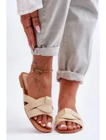 Dámské materiálové sandály Bežová Aversa Dámské materiálové sandály Bežová Aversa