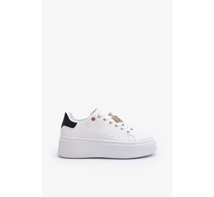 Bílé dámské tenisky s ozdobou Celedria Bílé dámské tenisky s ozdobou Celedria