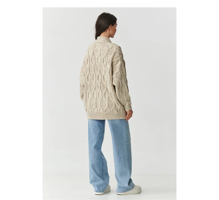 Svetr na zapínání model 217409 Makadamia Svetr na zapínání model 217409 Makadamia