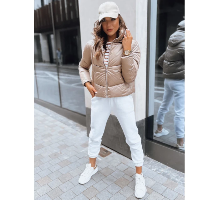 Dámská prošívaná přechodová bunda LOLAROSE béžová FashionStreet TY3738