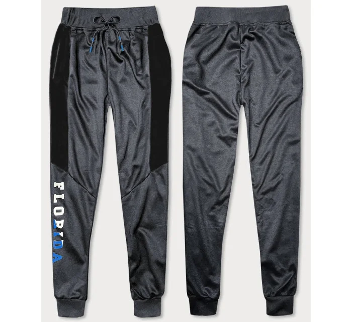 Tmavě šedé pánské teplákové kalhoty (8K199)