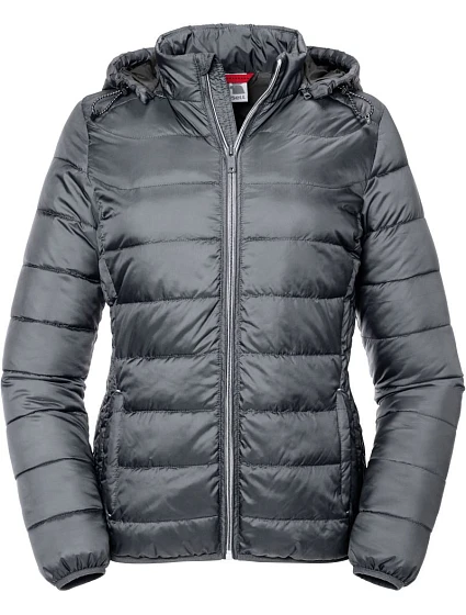 Russell Athletic 440F Dámská Nano bunda s kapucí 10.440F iron grey Russell Athletic 440F Dámská Nano bunda s kapucí 10.440F iron grey