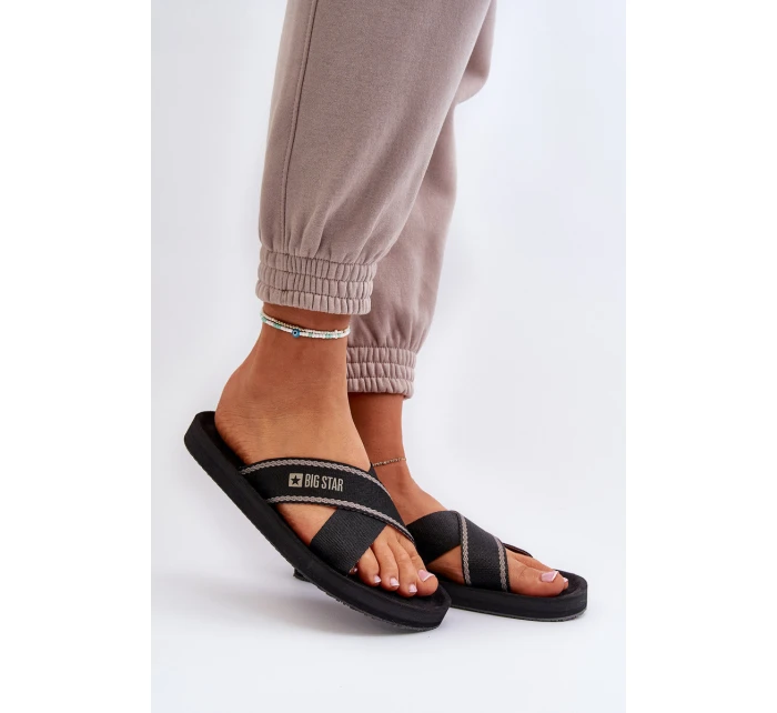 Dámské Žabky Big Star model 21652740 Černé - Big Star Shoes Dámské Žabky Big Star model 21652740 Černé - Big Star Shoes