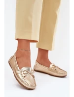 Dámské eko kůže mokasíny zlaté model 21701567 - Boto Dámské eko kůže mokasíny zlaté model 21701567 - Boto